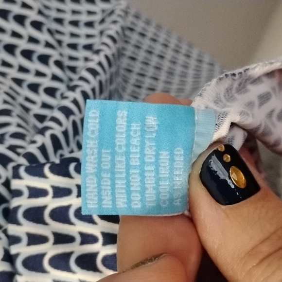 J. McLaughlin Luxury Blue and White Midi Shirt Dress Preppy Minimalist - Picture 13 of 16